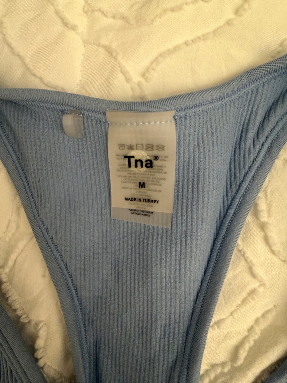 TNA Ribbed Racerback Tank - Dusty Blue - Picture 3 of 3